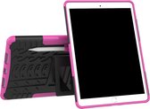 Peachy Hybride TPU Polycarbonaat iPad Air 3 (2019) & iPad Pro 10.5 inch case - Roze Profiel Standaard