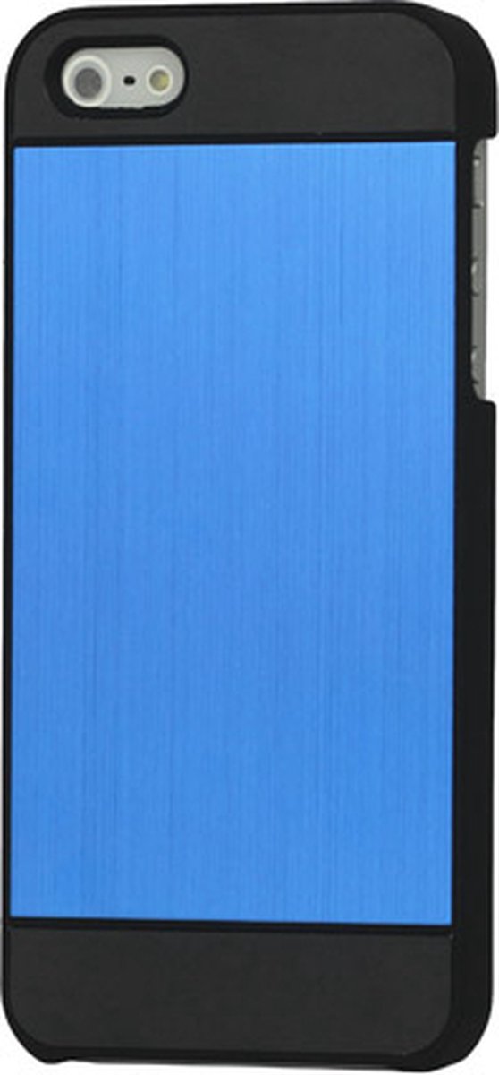 Peachy Aluminium hoesje geschikt voor iPhone 5 5s SE 2016 cover hardcase - Blauw