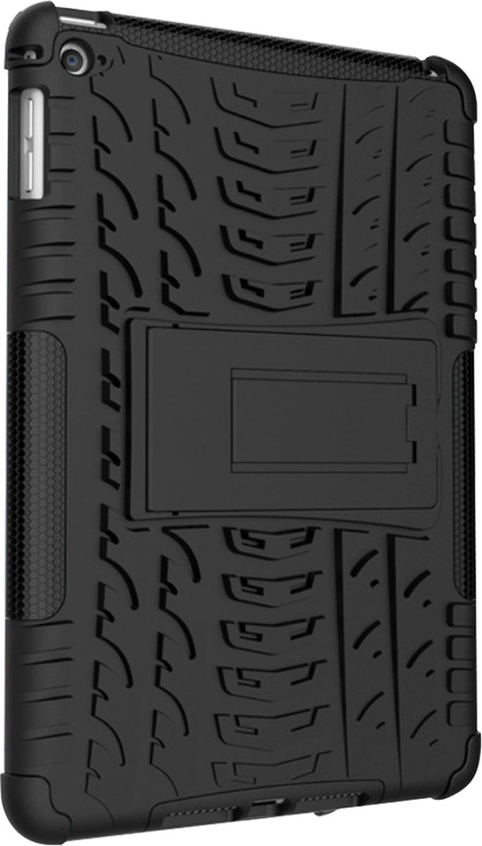 Peachy Bandprofiel hoes grip kickstand TPU kunststof geschikt voor iPad mini 4 5 Case - Zwart