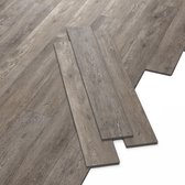 ARTENS - PVC vloer CAMDEN - Click vinyl planken - Vinyl vloer - Natuurlijk hout effect - Grijsbruin - FORTE - 121,1 cm x 17,7 cm x 4,2 mm - Dikte 4,2 mm - 1,51m²/7 planken