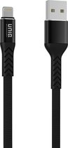 Câble USB Lightning 20cm transfert de données chargeur rapide Noir - Nylon