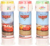3x Bouteilles à bulles Cars avec jeu 60 ml pour enfants - Jouets distributeurs - speelgoed à saisir