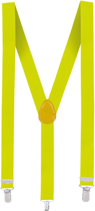 Neon gele bretels voor volwassenen