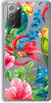 Case Company® - Samsung Galaxy Note 20 / Note 20 5G hoesje - Papegaaien - Soft Cover Telefoonhoesje - Bescherming aan alle Kanten en Schermrand