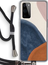 Case Company® - OnePlus 9 Pro hoesje met Koord - Geo #1 - Telefoonhoesje met Zwart Koord - Bescherming aan alle Kanten en Over de Schermrand