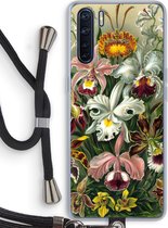 Case Company® - Oppo A91 hoesje met Koord - Haeckel Orchidae - Telefoonhoesje met Zwart Koord - Bescherming aan alle Kanten en Over de Schermrand