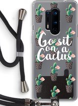 Case Company® - OnePlus 8 Pro hoesje met Koord - Cactus quote - Telefoonhoesje met Zwart Koord - Bescherming aan alle Kanten en Over de Schermrand