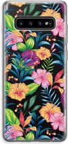 Case Company® - Samsung Galaxy S10 Plus hoesje - Tropisch 2 - Soft Cover Telefoonhoesje - Bescherming aan alle Kanten en Schermrand