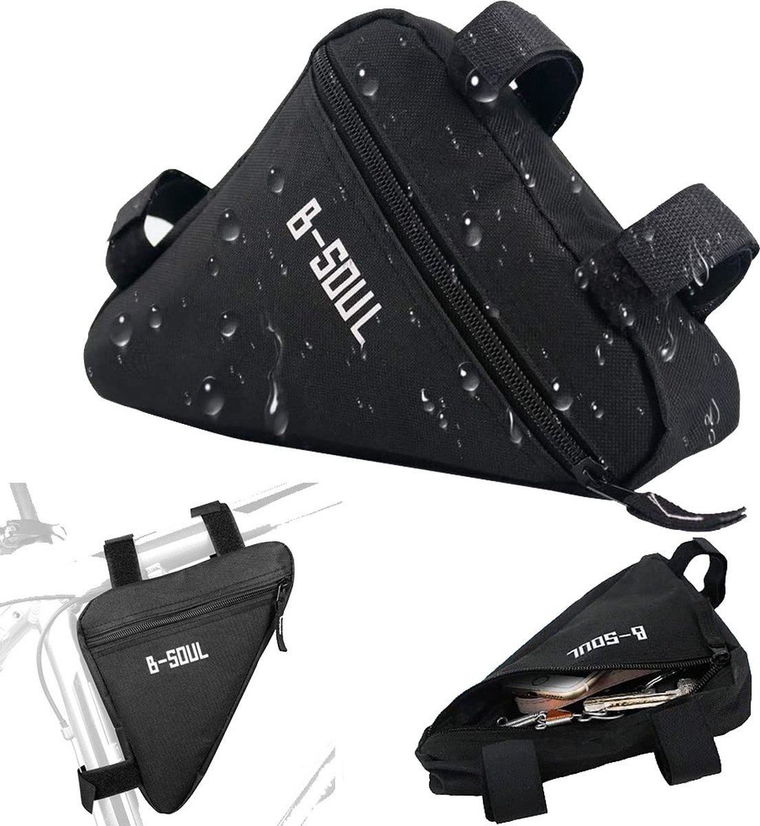 Waterdichte Fietstas - Fiets Triangle - Fietsframe Tas - Fietsframetas Universele Smartphone Fietshouder Fietstas - MTB/Mountainbike/Racefiets Tas Houder Frame Tasje - Opergruimte -