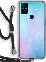 Case Company® - OnePlus Nord N10 5G hoesje met Koord - Mist pastel - Telefoonhoesje met Zwart Koord - Bescherming aan alle Kanten en Over de Schermrand