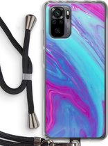 Case Company® - Xiaomi Redmi Note 10 Pro hoesje met Koord - Zweverige regenboog - Telefoonhoesje met Zwart Koord - Bescherming aan alle Kanten en Over de Schermrand