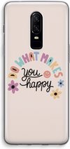 Case Company® - OnePlus 6 hoesje - Happy days - Soft Cover Telefoonhoesje - Bescherming aan alle Kanten en Schermrand