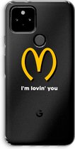 Case Company® - Google Pixel 5 hoesje - I'm lovin' you - Soft Cover Telefoonhoesje - Bescherming aan alle Kanten en Schermrand