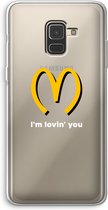 Case Company® - Samsung Galaxy A8 (2018) hoesje - I'm lovin' you - Soft Cover Telefoonhoesje - Bescherming aan alle Kanten en Schermrand
