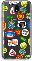 Case Company® - Samsung Galaxy J5 (2017) hoesje - Fruitsticker - Soft Cover Telefoonhoesje - Bescherming aan alle Kanten en Schermrand