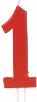 verjaardagskaars 1 jaar 12 cm wax rood