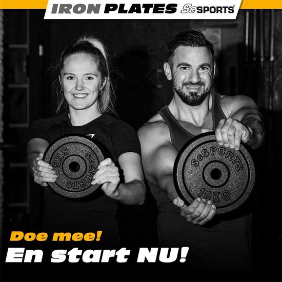 ScSPORTS Halterschijf 30 kg, Gietijzer, 30 mm, Gewichten