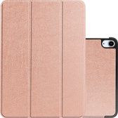 Hoesje Geschikt voor iPad Air 2022 Hoesje Case Hard Cover Hoes Book Case Met Uitsparing Geschikt voor Apple Pencil - Rosé goud