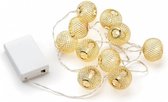 lichtsnoer ballen led 90 cm staal goud