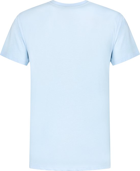 Rogelli Graphic T-Shirt Sportshirt - Korte Mouwen - Heren - Licht Blauw - Maat 2XL