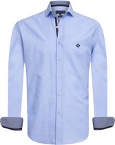 Overhemd "Adam" - regular fit - blauw - L- Heren