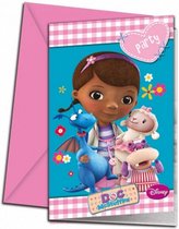 uitnodigingen Doc McStuffins 10,8 x 20,9 cm 12-delig