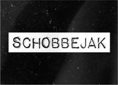 kaart Schobbejak 15 x 10,5 cm papier zwart/wit