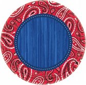 feestborden Bandana & Blue Jeans 26.7 cm 8 stuks