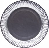 borden metallic 23 cm karton zilver 8 stuks