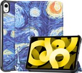 Hoesje Geschikt voor iPad Air 2022 Hoesje Case Hard Cover Hoes Book Case - Sterrenhemel