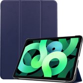 Hoes Geschikt voor iPad Air 2022 Hoes Luxe Hoesje Book Case - Hoesje Geschikt voor iPad Air 5 2022 Hoes Cover - Donkerblauw