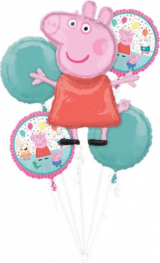 folieballonnen Peppa Pig junior 5-delig