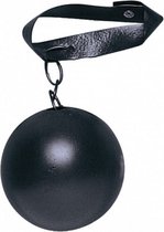 verkleedaccessoire gevangenebal 13 cm zwart