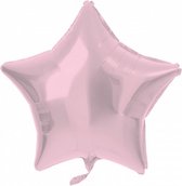 folieballon Ster 48 cm metallic pastelroze