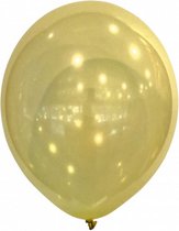 ballonen 13 cm latex metallic transparant geel 100 stuks