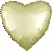 folieballonnen Pastel Heart 40 cm geel