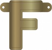 slingerletter F 12,5 x 11 cm karton goud