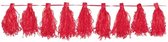 slinger met kwastjes Garland 3 meter rood