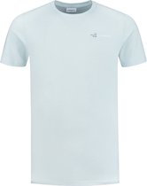Purewhite -  Heren Slim Fit   T-shirt  - Blauw - Maat S