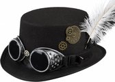 hoed steampunk zwart one size