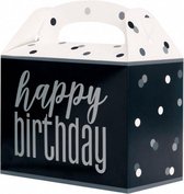 uitdeeldoosjes 12 x 10 cm karton zwart/grijs/wit 6 stuks