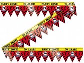 slinger Party Tape 70 jaar 12 meter rood/geel