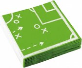 servetten voetbal junior 33 cm papier groen 20 stuks