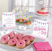 tafeldecoratie buffet doopfeest meisjes 12-delig