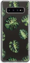 Case Company® - Samsung Galaxy S10 4G hoesje - Tropische bladeren - Soft Cover Telefoonhoesje - Bescherming aan alle Kanten en Schermrand