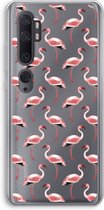 Case Company® - Xiaomi Mi Note 10 hoesje - Flamingo - Soft Cover Telefoonhoesje - Bescherming aan alle Kanten en Schermrand