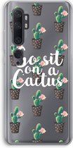Case Company® - Xiaomi Mi Note 10 Pro hoesje - Cactus quote - Soft Cover Telefoonhoesje - Bescherming aan alle Kanten en Schermrand