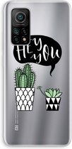 Case Company® - Xiaomi Mi 10T hoesje - Hey you cactus - Soft Cover Telefoonhoesje - Bescherming aan alle Kanten en Schermrand