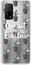 Case Company® - Xiaomi Mi 10T hoesje - Cactus quote - Soft Cover Telefoonhoesje - Bescherming aan alle Kanten en Schermrand