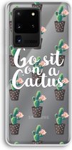Case Company® - Samsung Galaxy S20 Ultra hoesje - Cactus quote - Soft Cover Telefoonhoesje - Bescherming aan alle Kanten en Schermrand